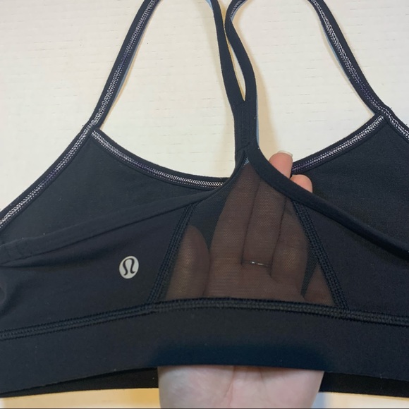 Lululemon black power Y sports bra mesh back - Picture 4 of 6